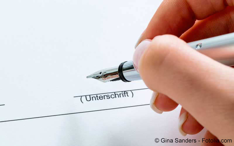 Vertrag Unterschrift Vertrag Unterschrift